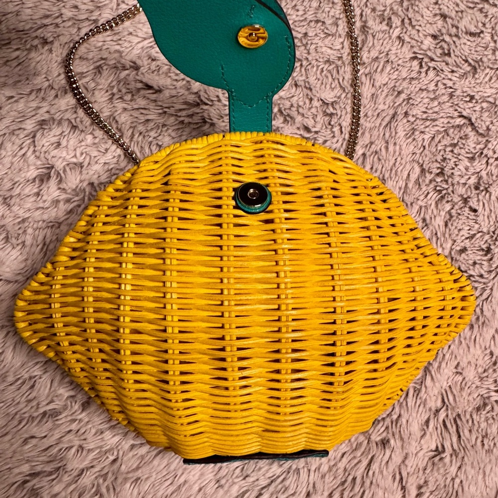 Kate Spade Lemon Yellow Woven Mini Bag - Picture 9 of 9